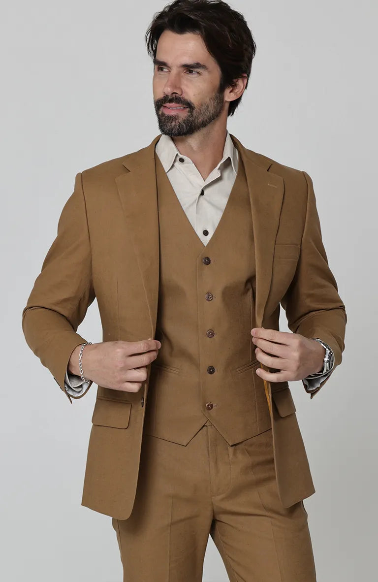 Monte Carlo Mocha Jacket w/ Monaco Vest and Beckford Shirt