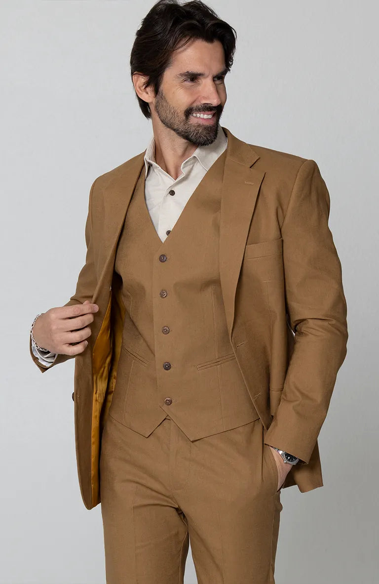 Monte Carlo Mocha Jacket w/ Monaco Vest and Beckford Shirt