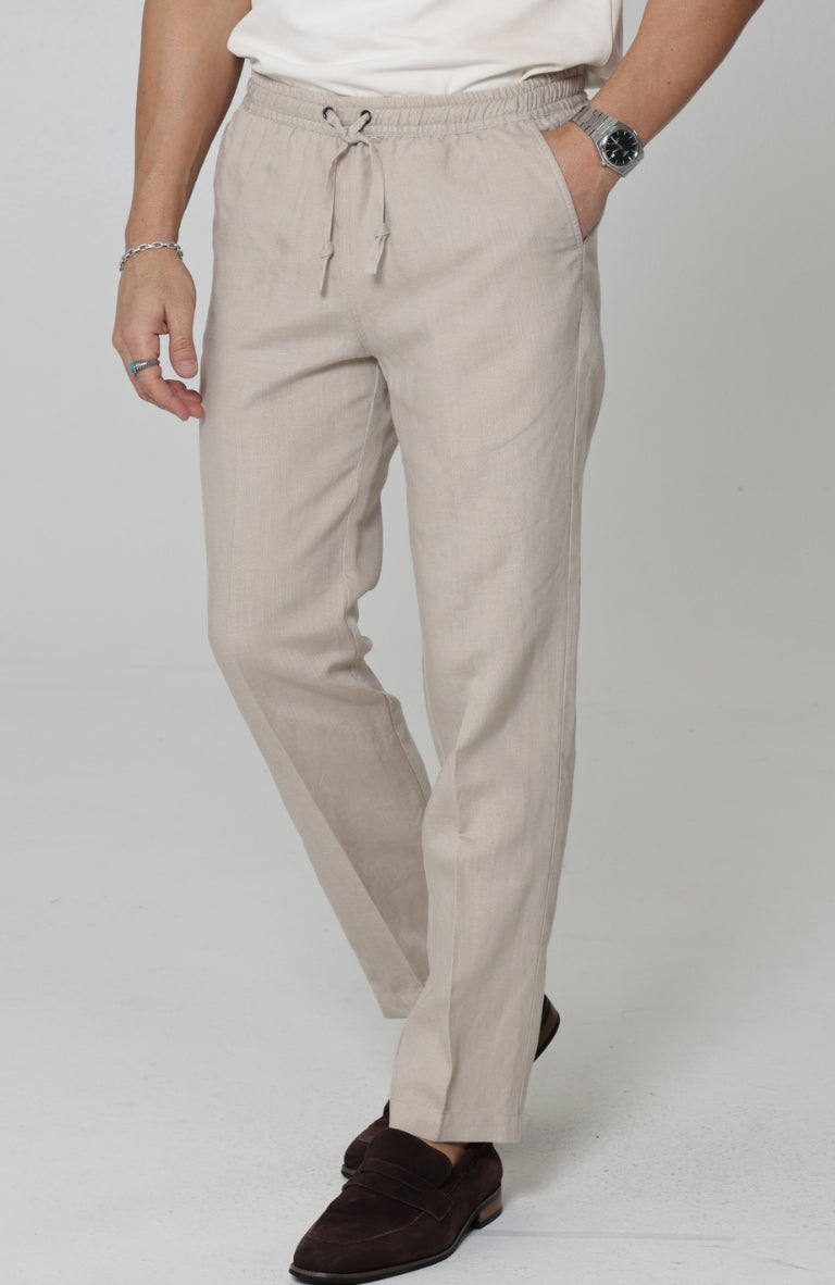 Velero Resort Wear Linen Pants in Latte